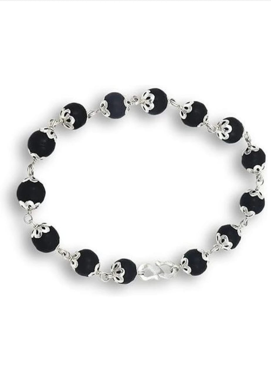 karungali premium Designer silver Braslate